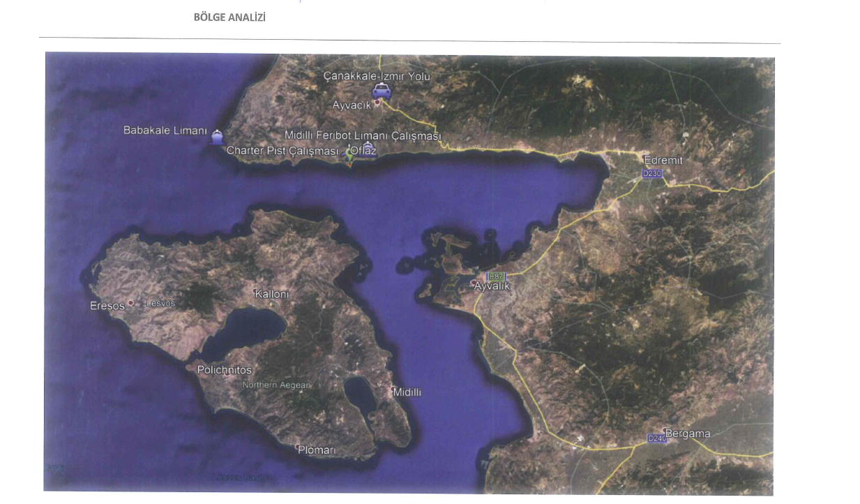 Çanakkale Assos Bölgesinde Turizm Tesis Alanı 